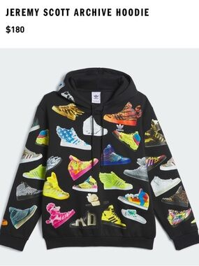 ADIDAS SWEATSHIRT “JS ARCHIVE HOOD”. Unisex, Oversized. Size: L